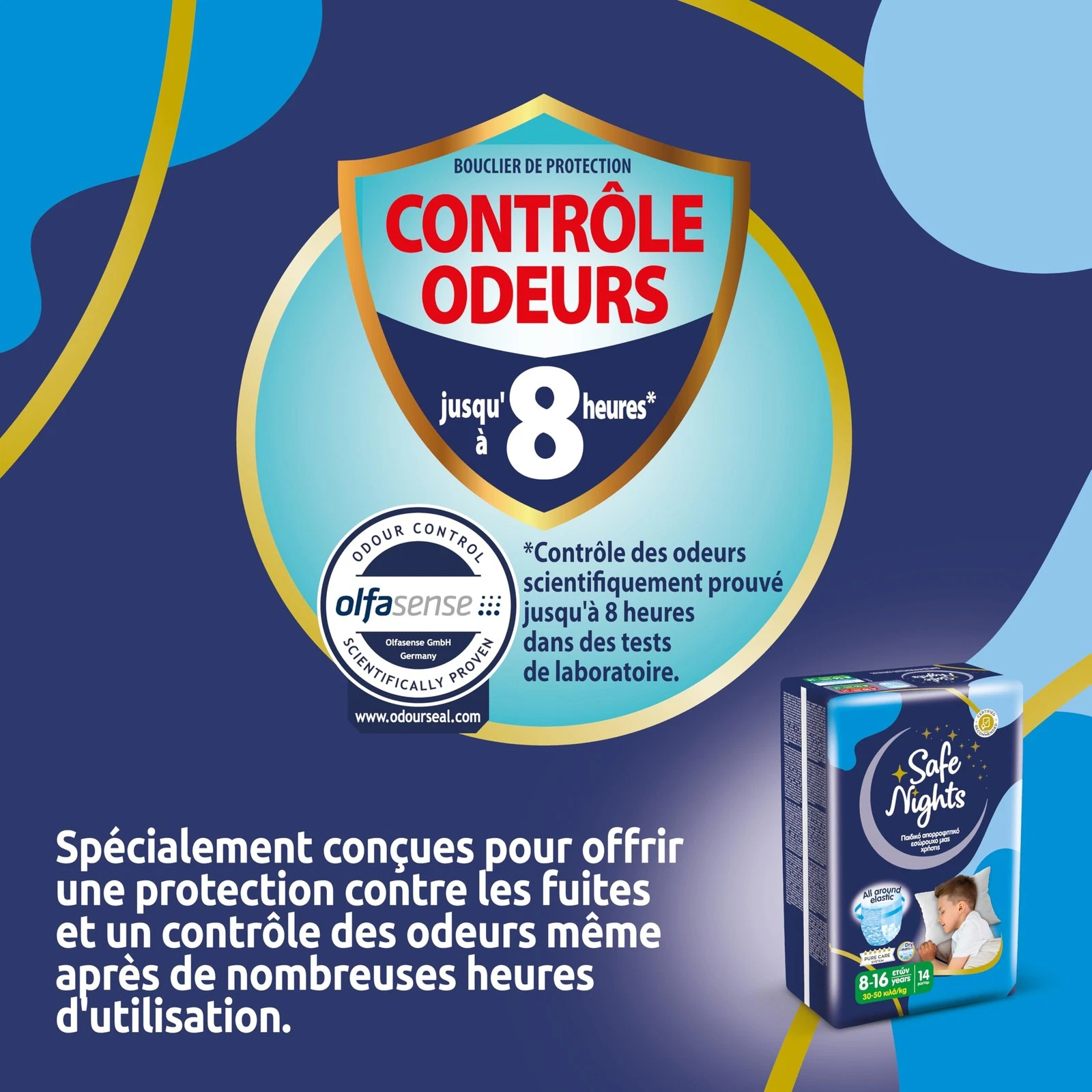 Safe Nights Boy, saugfähige Nachthose für Jungen 8-16 Jahre (30-50 kg), 1... - Bild 4 von 12