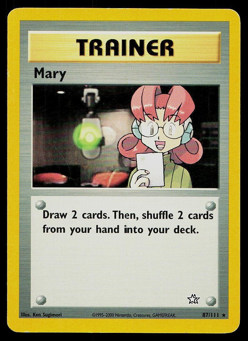Pokemon Card Neo Genesis Mary 87/111 Rare