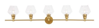 Elegant Lighting LD2324 Gene 5 Light 47''W Vanity Light - Brass