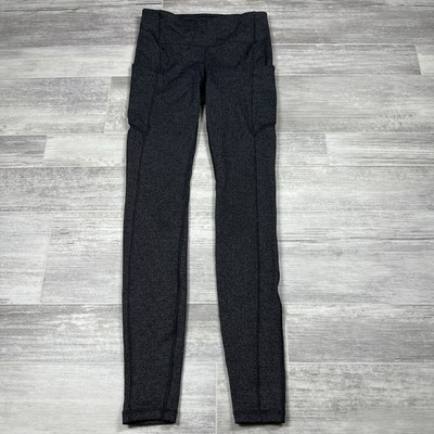 LULULEMON Speed Up Tight Variegated Knit Heathered Black Women's 4 Leggings