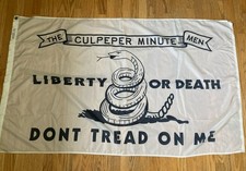 Culpeper Minute Men Nylon Flag Made In USA Don’t Tread On Me Liberty Or Death