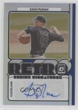 2021 Donruss Optic Retro Signature Series Holo Prizm Zach Plesac Auto 11oa