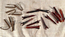 20Vintage Rubber Plastic hair curlers / perm rods. Tip Top and Solo