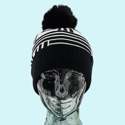 Karl Lagerfeld Black Knit Hat with Pom-Pom s-l400.jpg main image 3