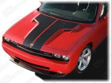 Dodge Challenger 2008-2023 Factory Style Hood Stripes Decals (Choose Color)