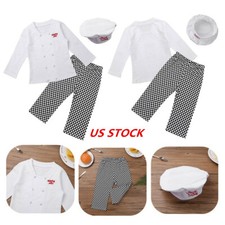 Boys 3 Pieces Cook Chef Costume Cooking Set Cosplay Costume Fancy Dress Up