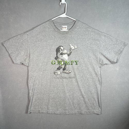 Vintage Disney Snow White Grumpy T Shirt Adult XL Gray Mens