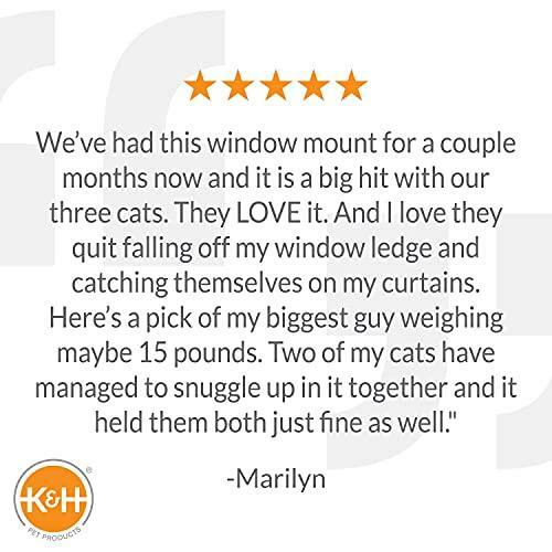 K&H Pet Products EZ Mount Window Kitty Sill Double Stack Gray 12 X 23 Inches - Picture 9 of 9