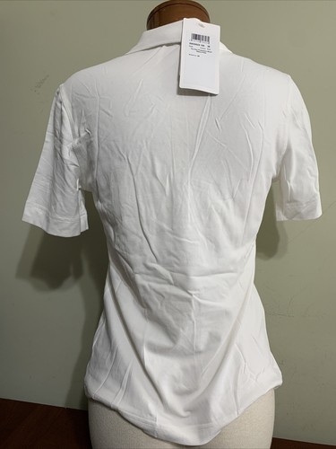 NWT Golfino Ladies Sun Protection Polo 9030522 100 White sz 8 Eu 38 BLEMISH NEW - Picture 6 of 8