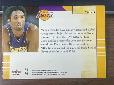 PSA10 Kobe Bryant Focus Jersey Away NBA