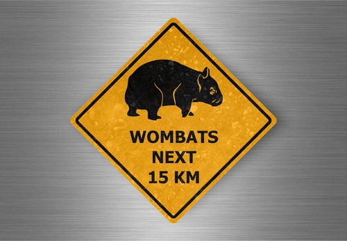 Sticker Car Motorcycle Sign Australia Attention DANGER Wombats - 第 1/1 張圖片