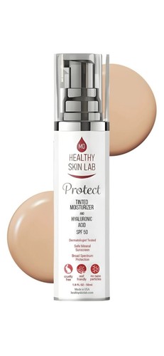 Protect getönte Feuchtigkeitscreme, mineralische Sonnencreme LSF 50, Hyalurosäure, Zink. NEU. OHNE KARTON