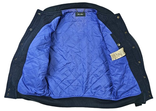 *HOT AUTHENTIC Men's DIESEL VARSITY SPORTS BOMBER LINED NAVY Blue WOOL Jacket XS - Picture 13 of 17