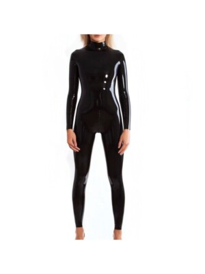 Latex Rubber Kostüm Gummi Cosplay Tight uniform Halloween Catsuit Ganzanzug Suit