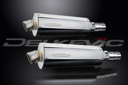 Kit silenciador de escape ovalado de acero inoxidable Kawasaki EN500C 500 Vulcan 96-09 - Imagen 3 de 5