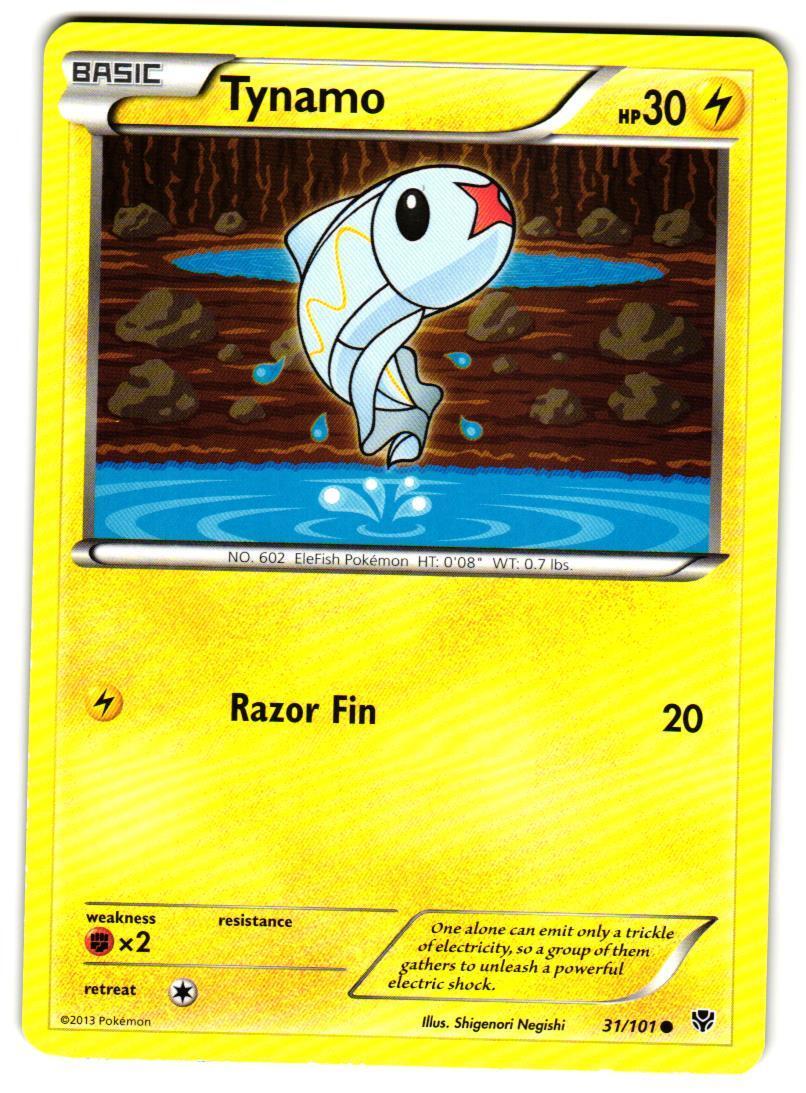 Pokemon Plasma Blast Tynamo #31/101 Common Lightly played