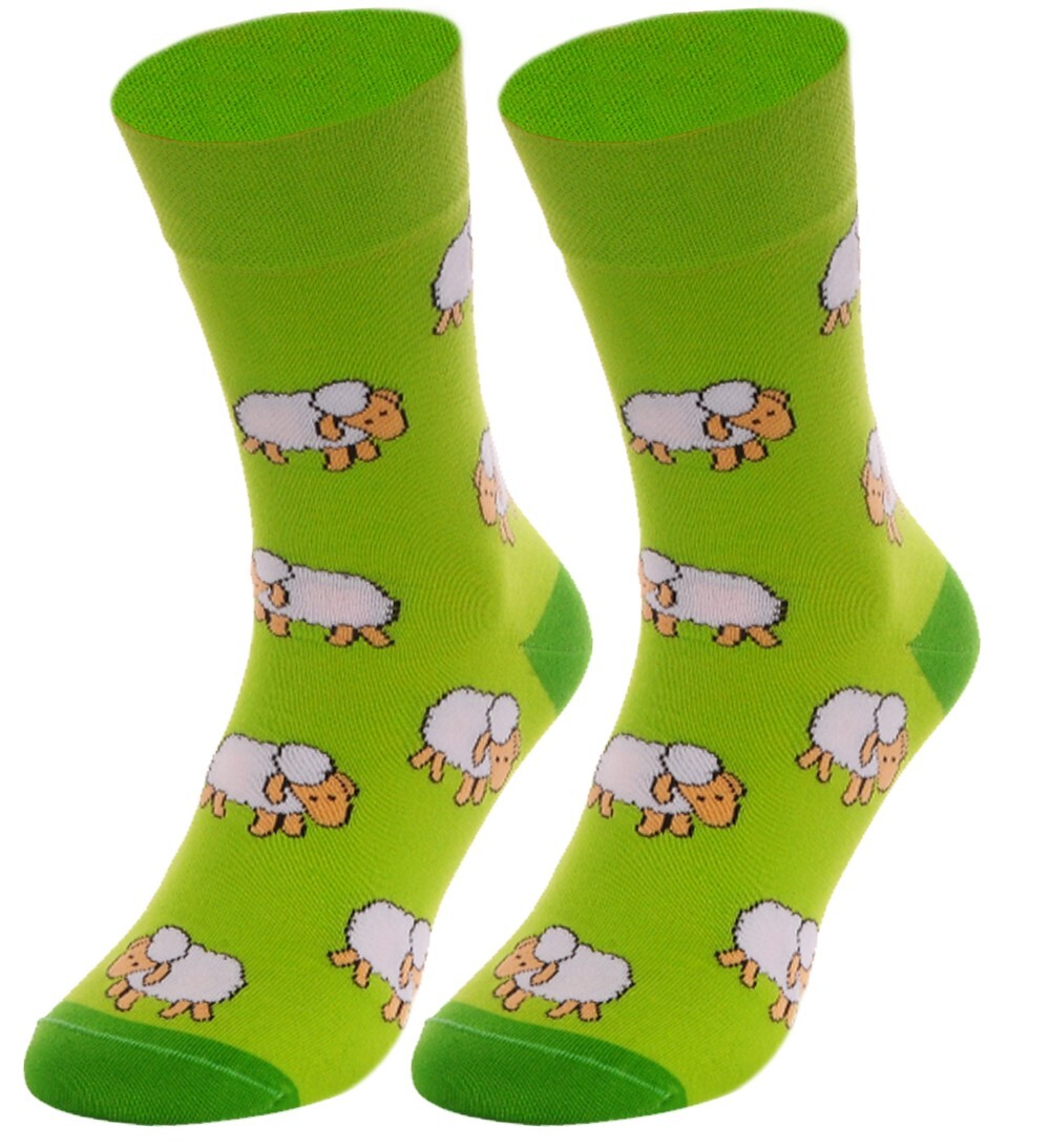 Lustige bunte witzige nahtlose Damen Herren Kinder Socken mit Schaf Muster