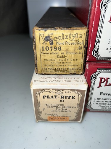 Lettore Pianoforte Carta Musica Rotoli Lotto di 23 QRS Playrite Vocalstyle (S8) - Foto 2 di 15