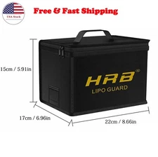 HRB Lipo Battery Safe Bag Fireproof Explosion-Proof Bag Organizer for Storage