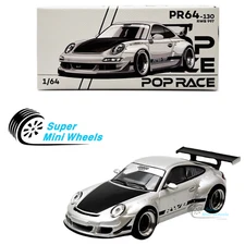 Pop Race 1:64 Porsche RWB 997 Silver PR64-130