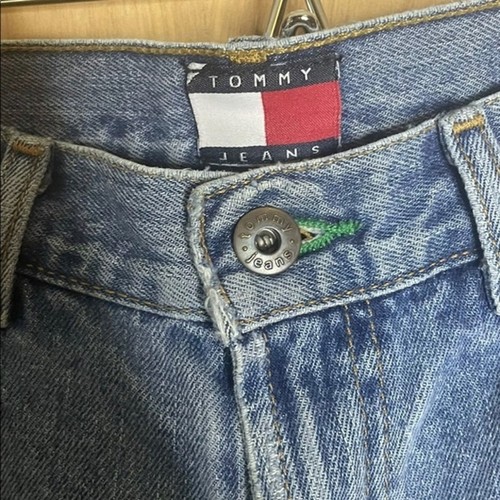 Vtg Vintage Tommy Hilfiger Blue Jeans Denim Flag Logo Hipster Flare Mom Size 9 - 第 8/12 張圖片