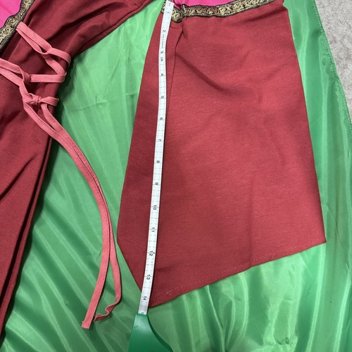 Milady Dress Pink and Maroon Medieval Costume Renaissance Lg Kids Made in Spain - Picture 5 of 8