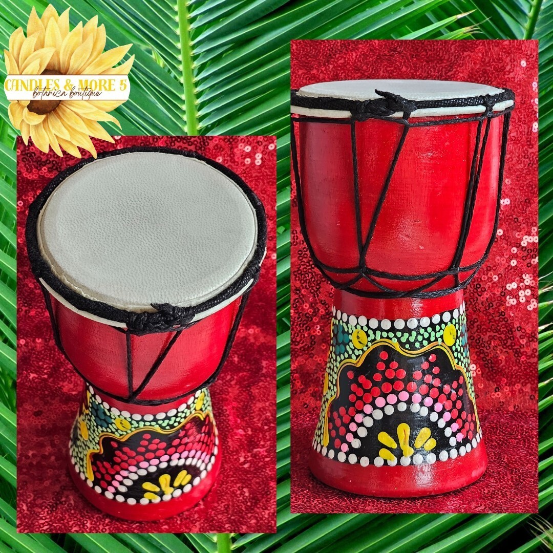 Goat Skin Bongo Drum WOODEN TRIBAL Drum AÑA for ORISHAS African Drums Yoruba IFA