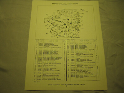 のん Evinrude Fastwin 15918 15919 parts catalog outboard | eBay
