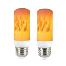 Led Flame Effect Light Bulb 3w Flickering Fire Light Bulbs with Upside Down E...