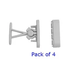 Static Caravan/Motorhome Viva Door Retainer Kit White Pack of 4