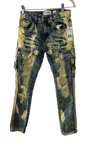 FWRD DENIM & CO. Kids Buckle Up Grunge Denim Jeans SZ 14