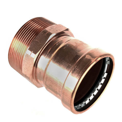 (1) 3" MIP x Press LF Copper Male NPT Propress Press Male Adapter Copper Fitting