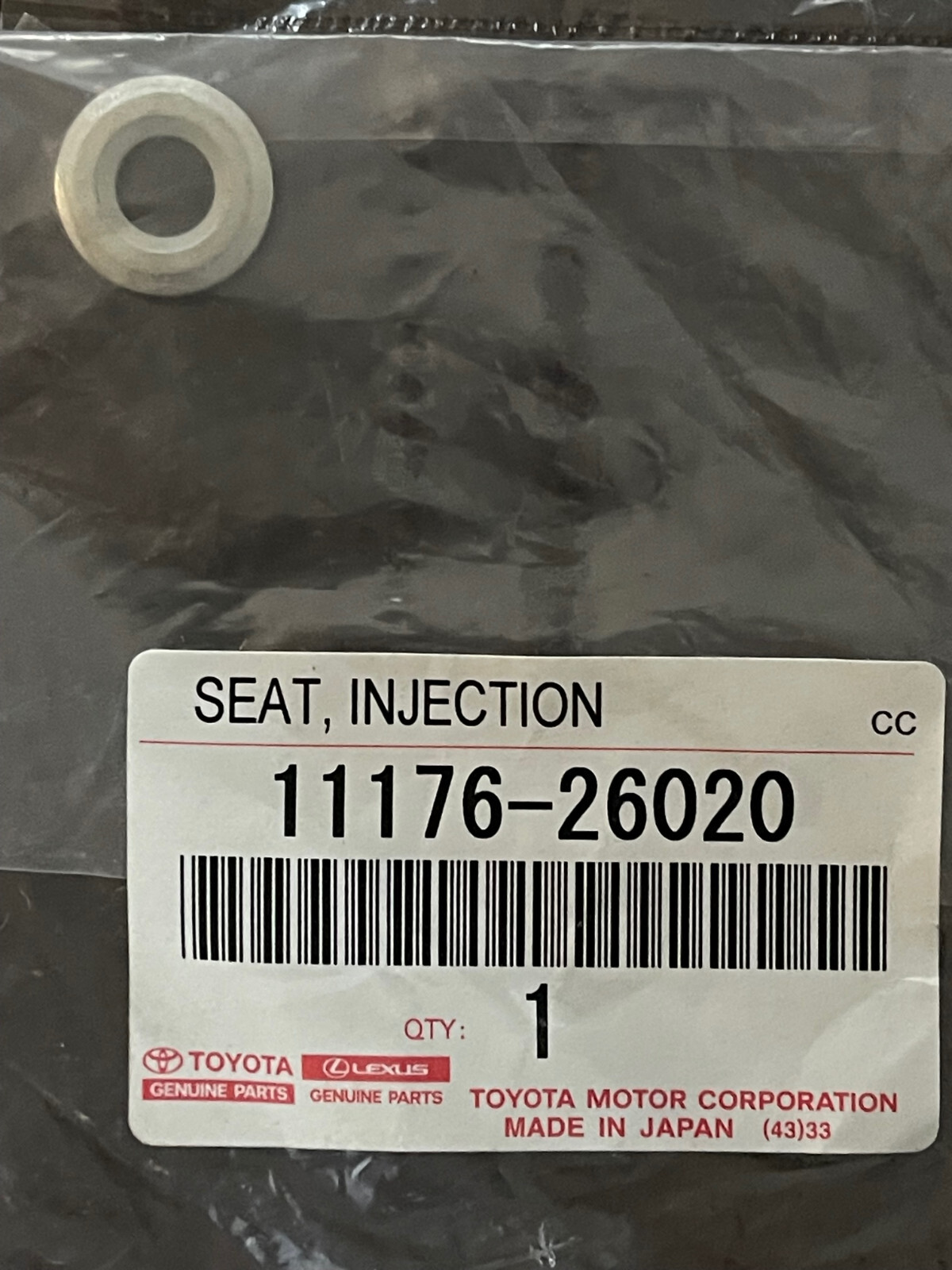 Injector Nozzle Washer Injection Seal O-Ring Set Toyota 96721-19017 ,11176-26020