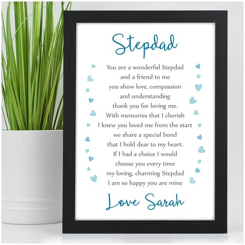 Step Dad Poems From Daughter Personalised Step Dad Christmas Poem Gifts For Best Stepdad Stepmum Him Her  | Ebay