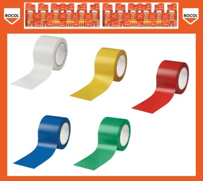 ROCOL Bodenmarkierungsband Easy Tape PVC weiß gelb rot blau grün Rolle 33m 50mm