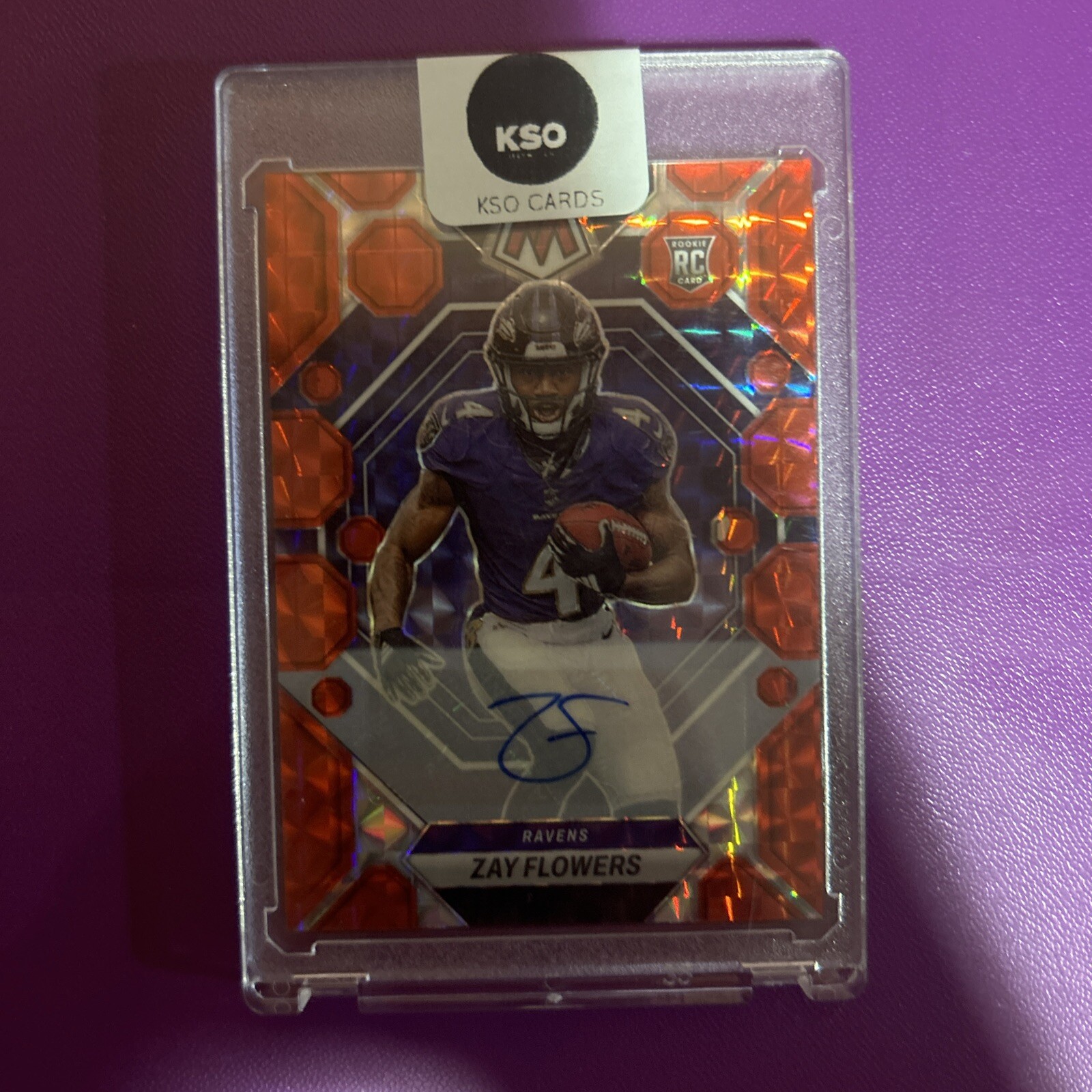 Zay Flowers Rookie Auto 2023 Panini Mosaic /199 Red Mosaic #380 SP RC Hit Ravens