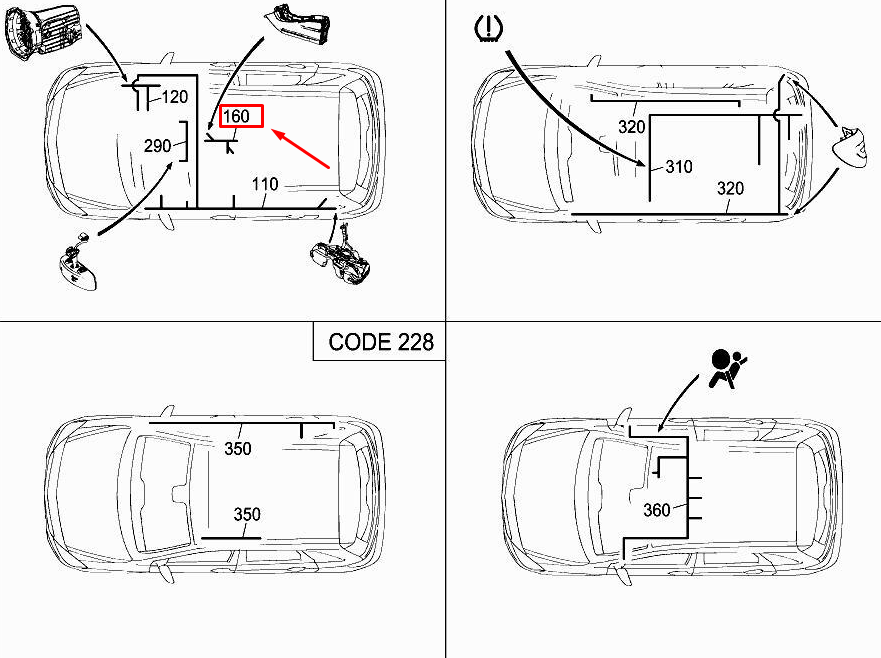 Neu MERCEDES-BENZ B W246 Kabelbaum Mittelkonsole A2465406307 Original