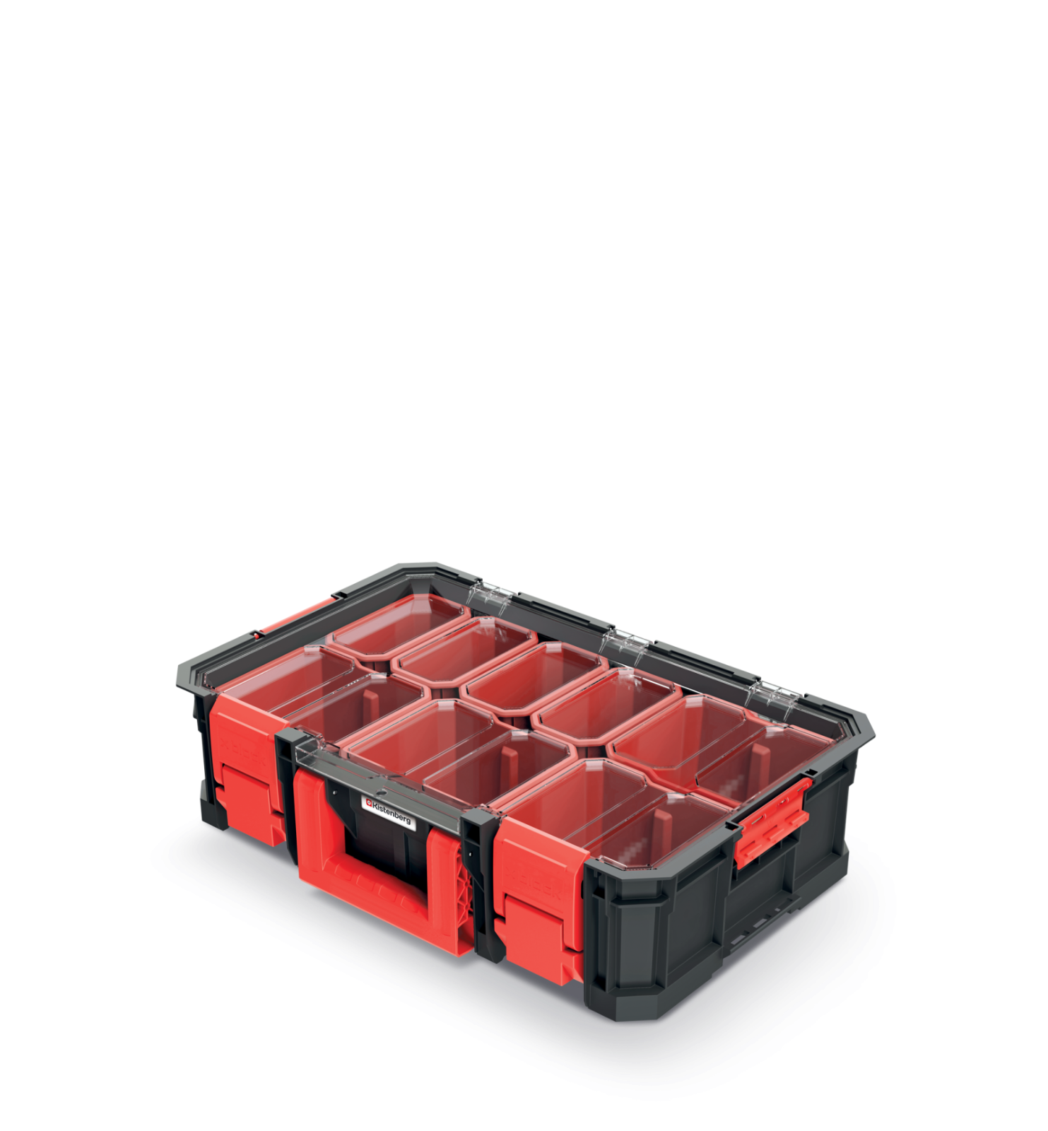 Storage Tool Box On Wheels Large Mobile Tray Compartment Stackable