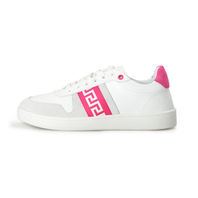 VERSACE WHITE AND PINK スニーカー Versace Women's White & Pink