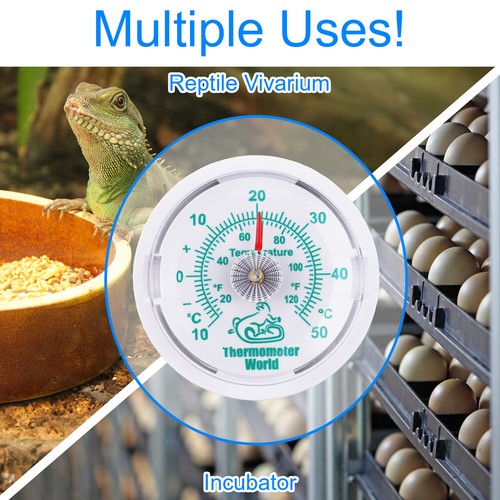 TERMÓMETRO TANQUE REPTIL VIVARIUM TERRARIO MEDIDOR DE TEMPERATURA 65MM ESFERA EN-114 - Imagen 4 de 7