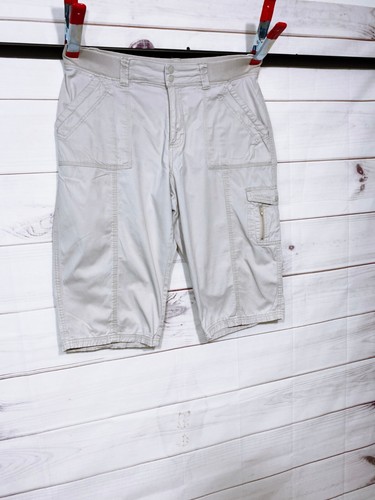 Lee Easy Fit Womens Capri Pants Size 16M Beige High Rise Pockets - 第 2/7 張圖片