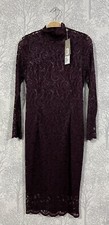 FENN WRIGHT MANSON High Neck Lace Dress (Size UK 8) -RRP £55