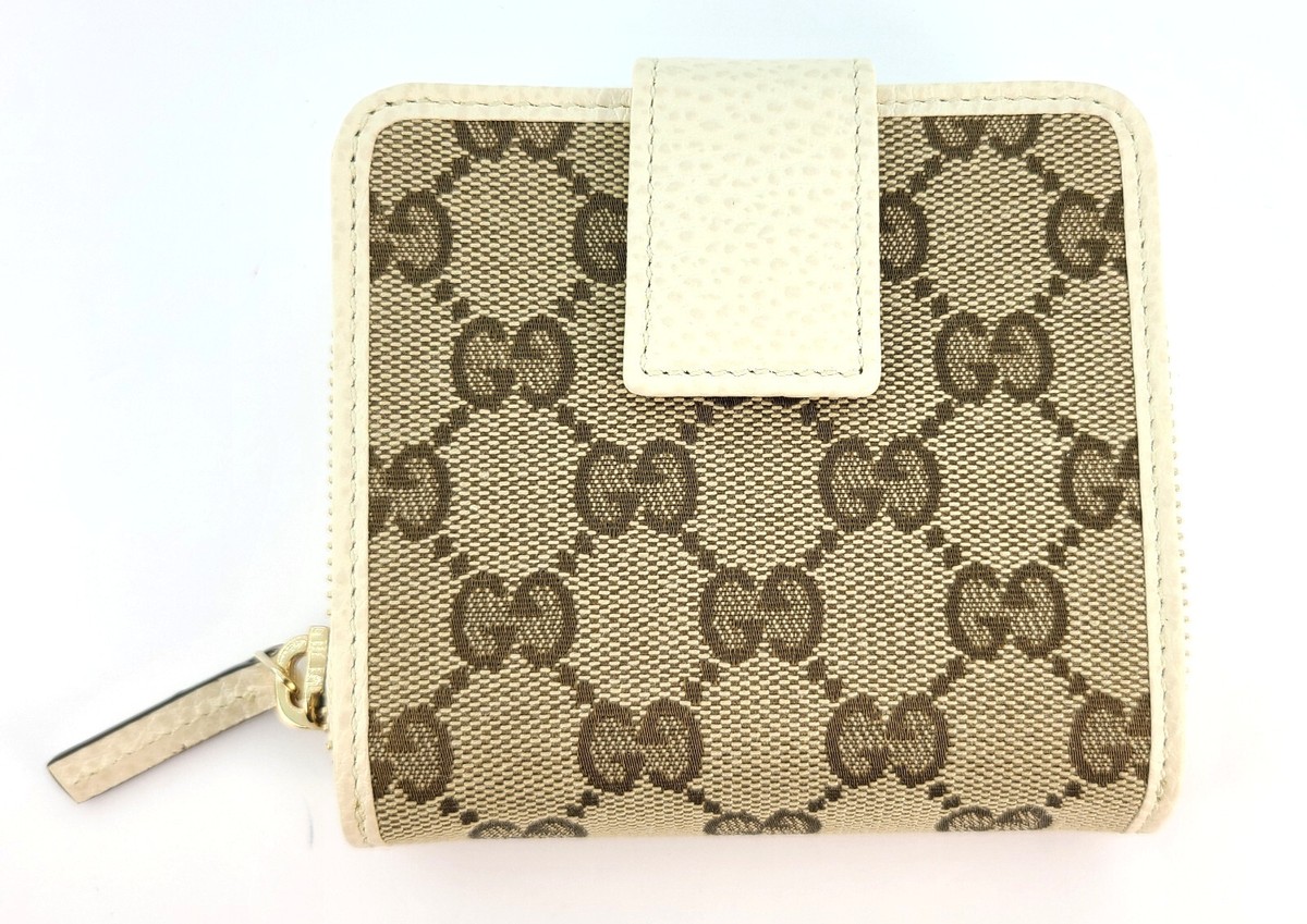 財布・小物その他 GUCCI Woman Wallet Beige 819131FAD6L 9758 NWT Gucci Women's Signature GG Small Bifold Zipper Wallet