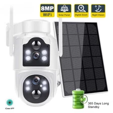 8MP WiFi Solar Camera Outdoor PIR Human Detection Wireless Surveillance Camera