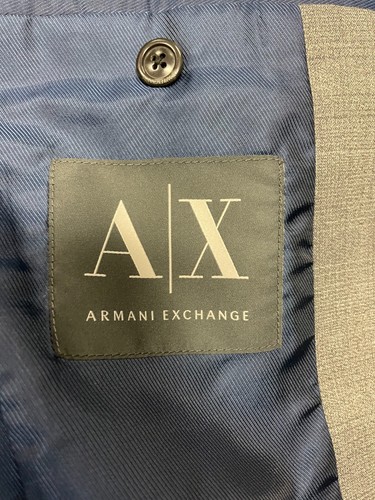 ARMANI EXCHANGE 2-TEILIGER ANZUG MIT STRETCH IN GRAU KARO 38R TRS W32 L33 BRANDNEU MIT ETIKETT - Bild 7 von 13