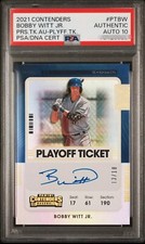2021 Bobby Witt Jr RC Panini Contenders Playoff /18 Royals PSA DNA AUTO 10 Pop 1
