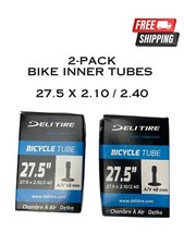 2 PACK of 27.5" x 2.10" - 2.40" Bicycle Inner Tube 48mm Schrader Valve DELI Bike