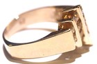 14k yellow gold .42ct SI1 H round diamond cluster ring 5.8g estate 6 channel set — photo 9