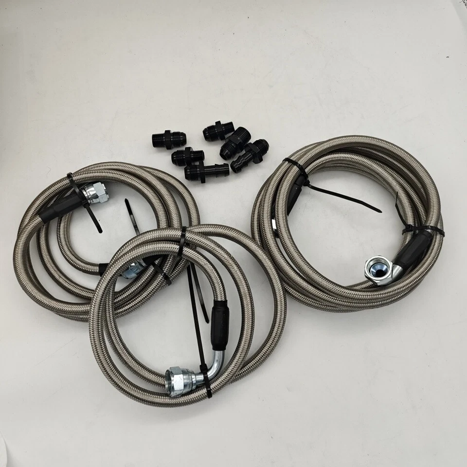 Heavy Duty Hose Transmission Cooler Lines Kit for 96-02 Dodge Ram Cummins 47RE - Изображение 3 из 4