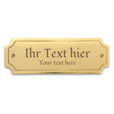Namenschild, Türschild, Messingschild mit Gr...